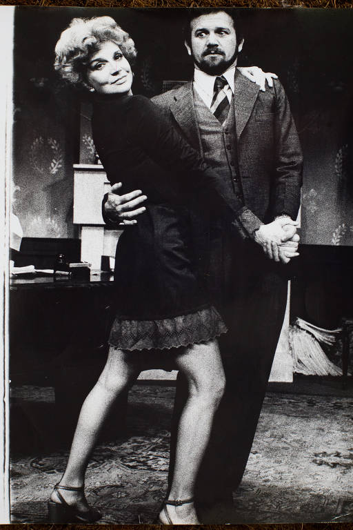 Tônia Carrero e Cecil Thiré em "Tiro e Queda", de 1974