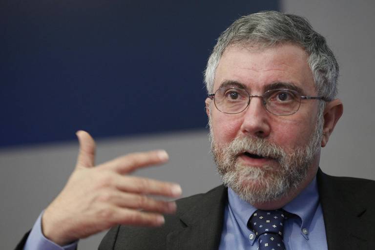 Paul Krugman, economista vencedor do prêmio Nobel, durante entrevista em Nova York, nos Estados Unidos