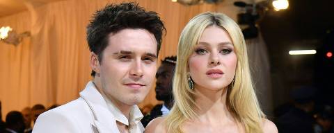 English model Brooklyn Beckham and his wife US actress Nicola Peltz arrive for the 2022 Met Gala at the Metropolitan Museum of Art on May 2, 2022, in New York. - The Gala raises money for the Metropolitan Museum of Art's Costume Institute. The Gala's 2022 theme is 