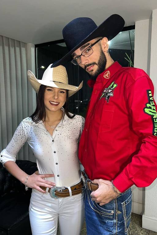 A cantora Ana Castela com o cantor Luan Pereira