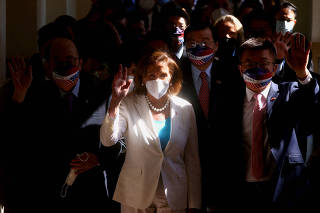 FILE PHOTO: U.S. House Speaker Pelosi visits Taiwan