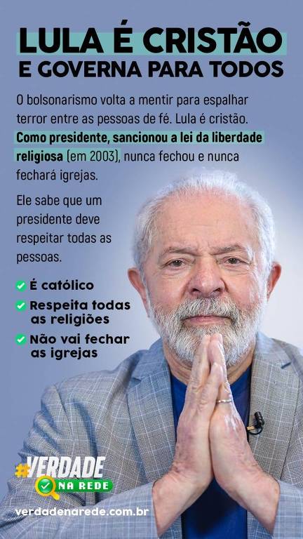 PT tem de aprender a conversar com evangélicos, afirma Lula