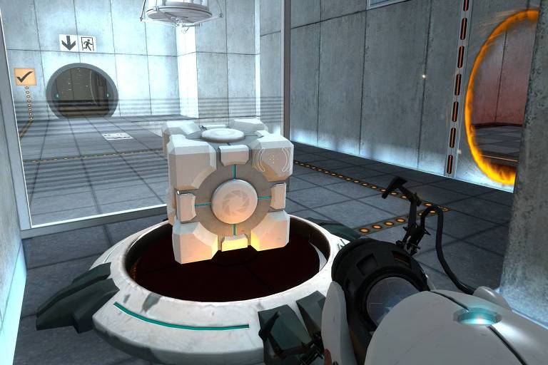 Imagem do jogo "Portal", da Valve
