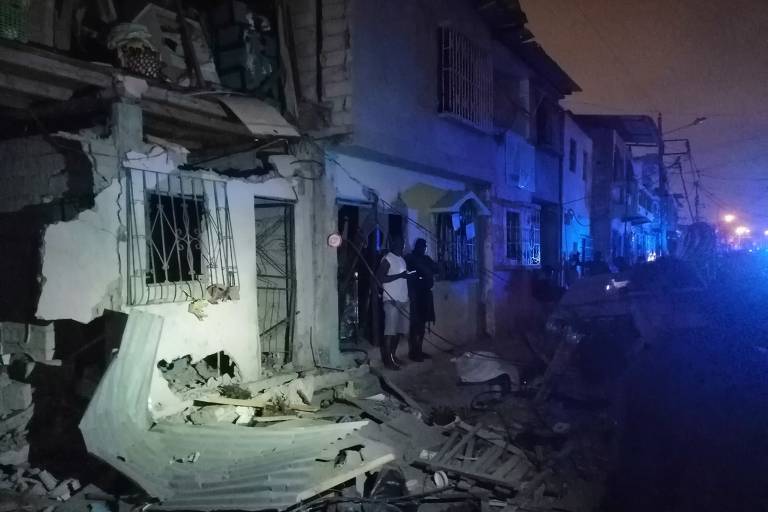 Veja imagens de local atingido por bomba que matou cinco em Guayaquil, no Equador