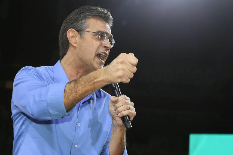 Rodrigo Garcia discursa em convenção do PSDB que oficializou sua candidatura ao governo do estado de São Paulo