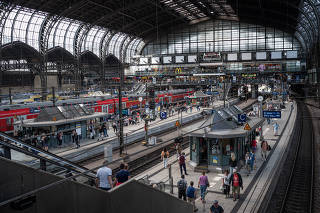 The central train station in Hamburg, Germany, July 12, 2022. (Lena Mucha/The New York Times)