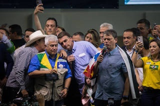 Jair Bolsonaro participa do lançamento da campanha de Tarcísio de Freitas