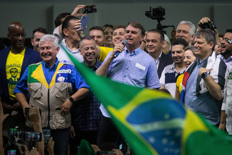 Jair Bolsonaro durante evento em São Paulo