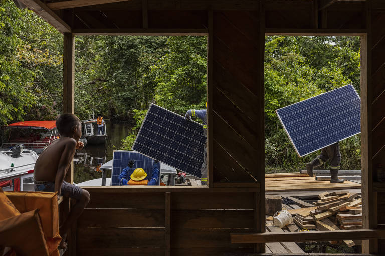 Painel solar no lugar do diesel reduz em até 44% custo com luz na Amazônia