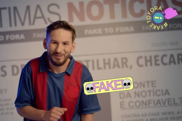 Sósia de Lionel Messi em campanha contra fake news do Instituto Palavra Aberta