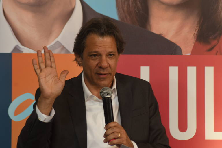 Fernando Haddad na campanha eleitoral de 2022