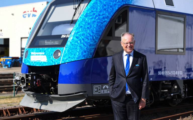 Veja fotos do trem movido a hidrogênio inaugurado na Alemanha