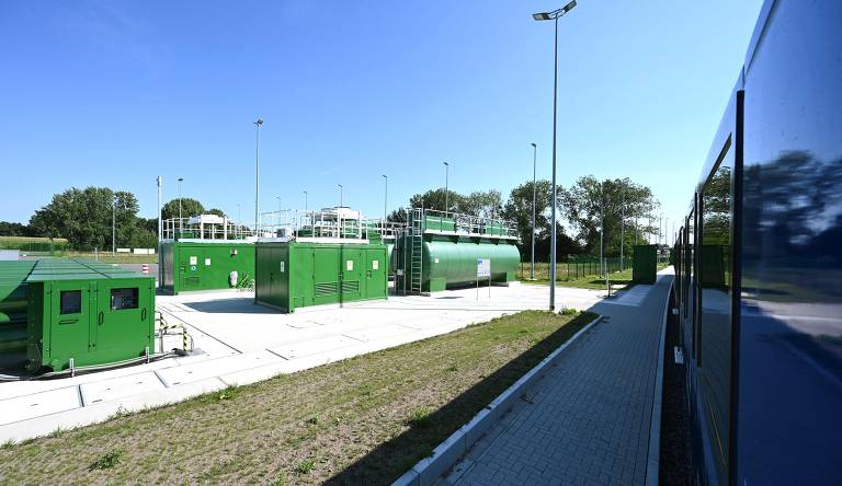 Estação de abastecimento de hidrogênio dos trens