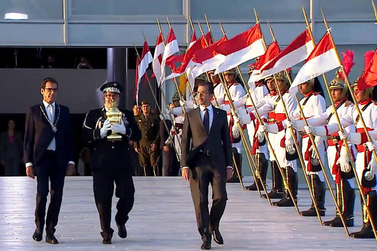 Solenidade da chegada do coração de Dom Pedro I para as comemorações dos 200 anos da Independência do Brasil