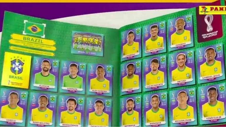 Páginas do Brasil no álbum de figurinhas da Copa do Mundo de 2022