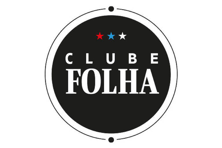 O termo 'clube folha' escrito sobre sobre círculo preto