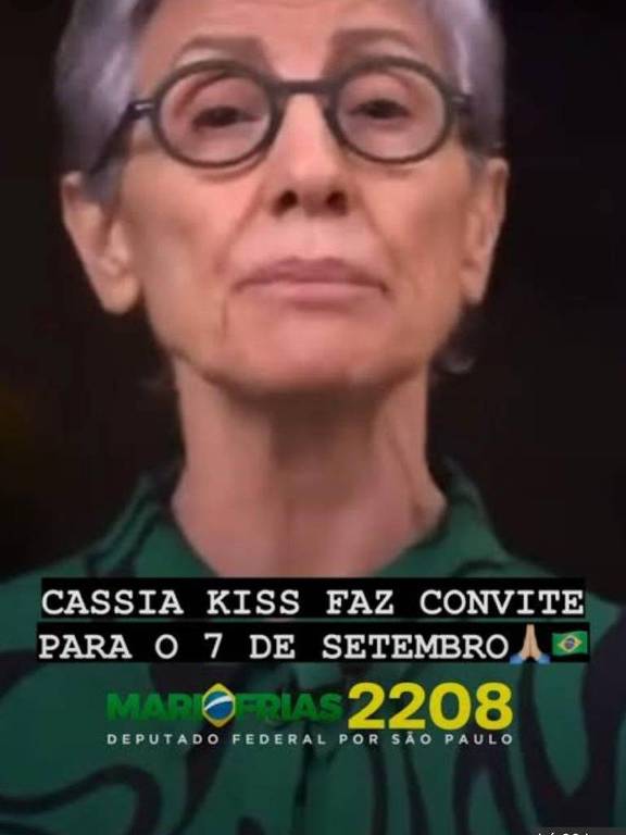 Mário Frias usa vídeo de Cássia Kis como arma política