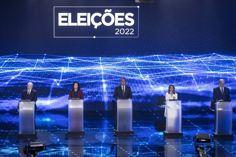 Debate candidatos a presidente, organizado em pool pela Folha, UOL e TVs Bandeirantes e Cultura