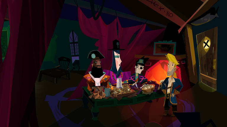 Imagem do jogo "Return to Monkey Island", um dos títulos que se destacou na Gamescom 2022