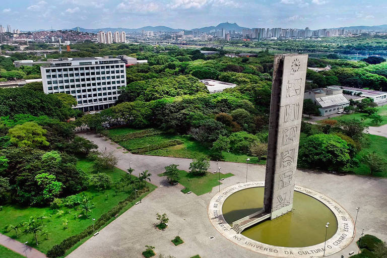 Parte do campus da USP (Universidade de São Paulo) vista de cima