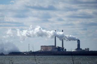 Emissions Spew From Coal Fired Power Plant