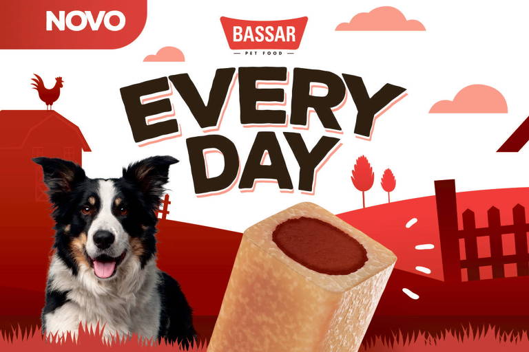 Embalagem de produto para alimentação animal da marca Bassar Pet Food