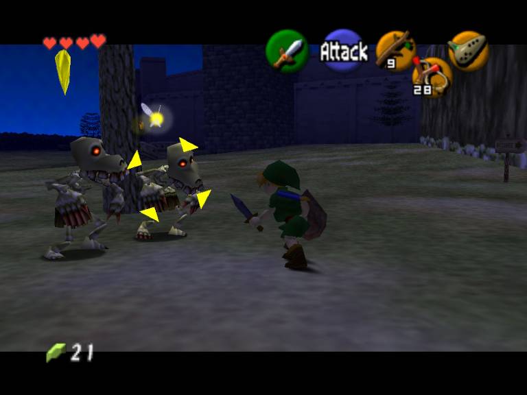 Imagem do jogo "The Legend of Zelda: Ocarina of Time", para Nintendo 64