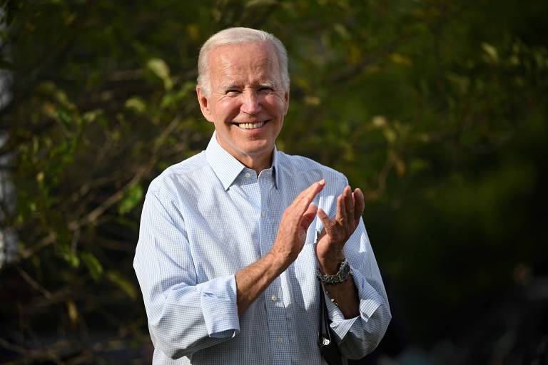 Joe Biden, presidente dos EUA, durante comemorações do feriado do Dia do Trabalho em West Mifflin, na Pensilvânia 