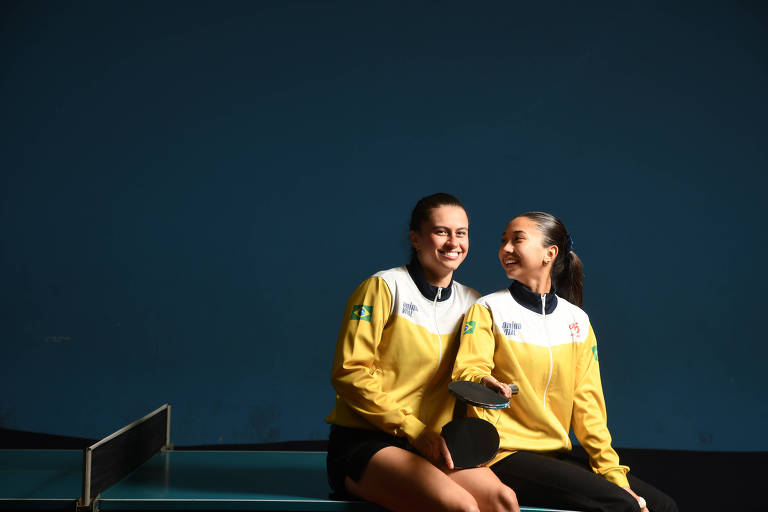Bruna e Giulia Takahashi, irmãs da seleção brasileira de tênis de mesa