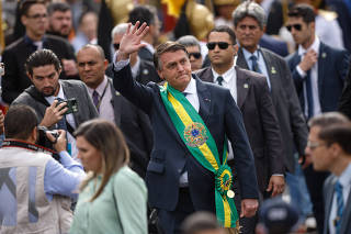 O presidente Jair Bolsonaro durante desfile de 7 de Setembro