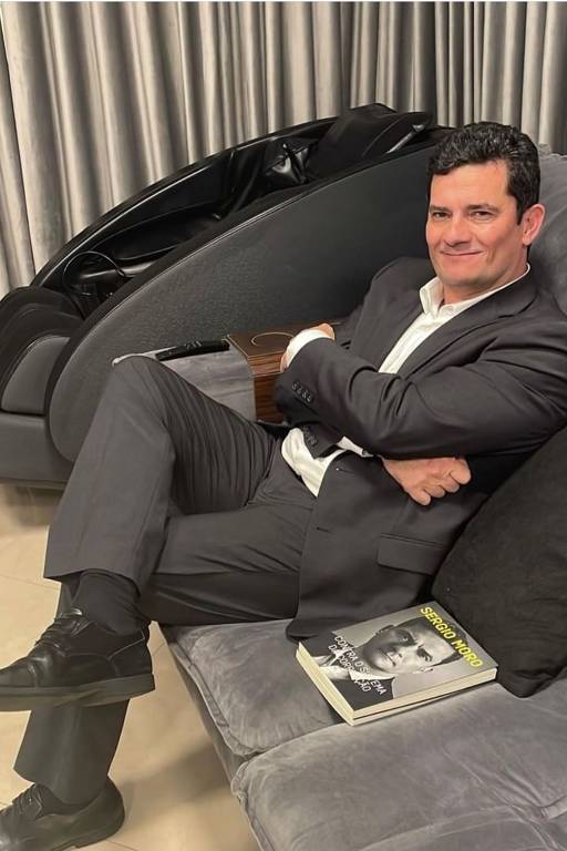 O ex-juiz Sergio Moro antes de participar do Flow Podcast