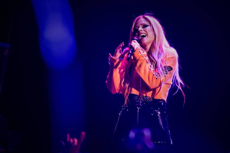 Avril Lavigne em show no Espaço Unimed, em São Paulo