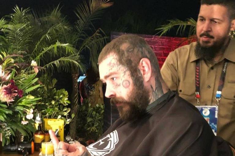 Post Malone deixa gorjeta de R$ 2.600 para barbeiro brasileiro: 'Humilde'