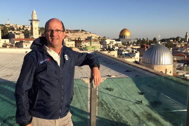 Marcos Uchôa durante viagem a Jerusalém, em Israel, no ano de 2018