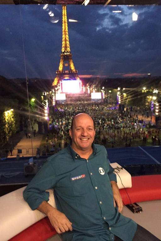 Marcos Uchôa em Paris, durante a Eurocopa de 2016