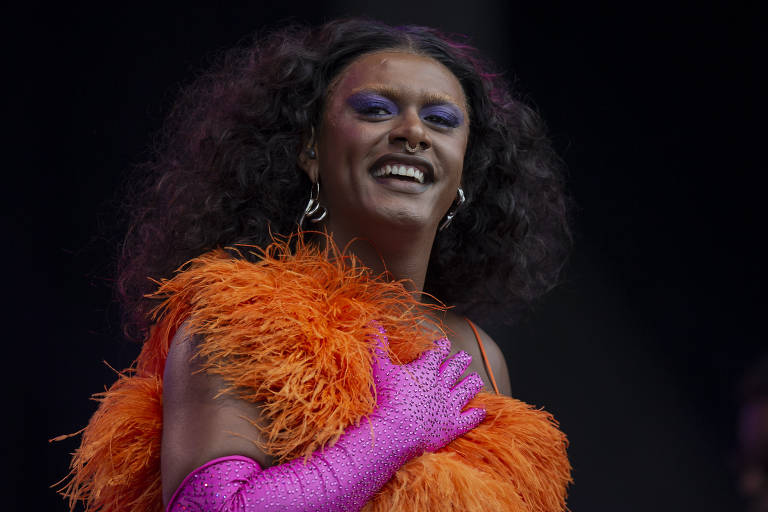 Show da cantora Liniker, no palco Sunset, durante o quarto dia do segundo final de semana do festival Rock in Rio, em 2022