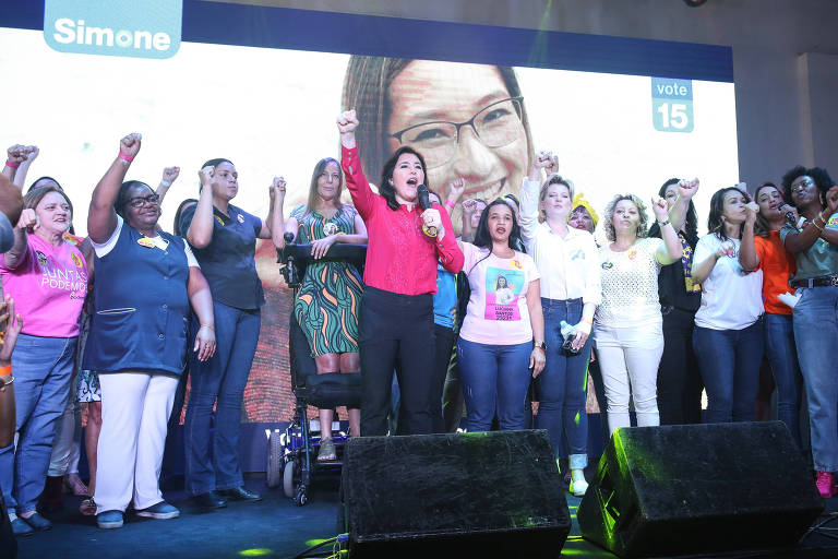 A candidata à presidência Simone Tebet (MDB) e sua candidata à Vice-presidência, Mara Gabrilli (PSDB), se reúne com personalidades femininas em Capinas