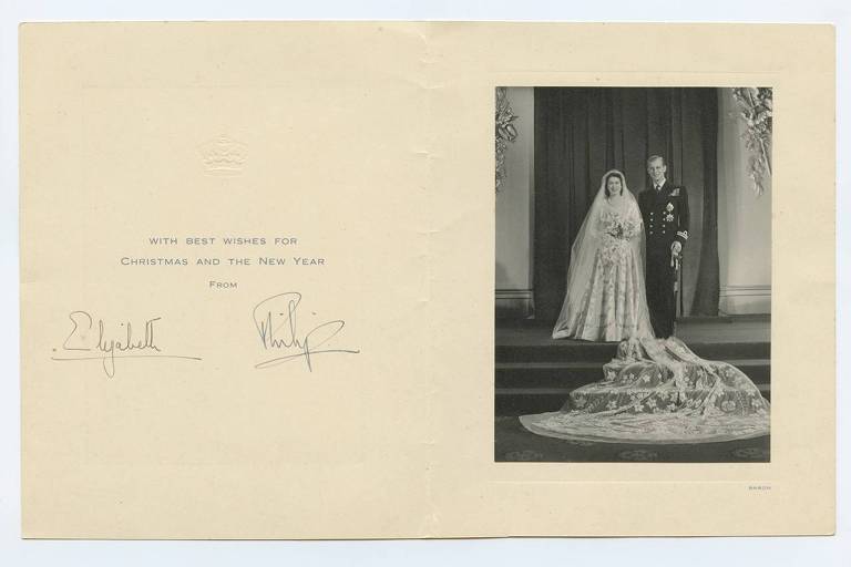 Foto de casamento da rainha Elizabeth 2ª estará em mostra de manuscritos em SP