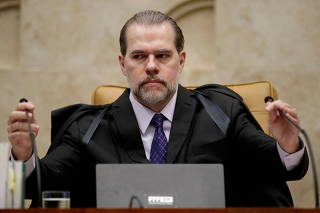 FILE PHOTO: President of Brazil's Supreme Federal Court Dias Toffoli attends a session of the Supreme Court in Brasilia