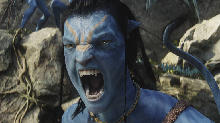 Sam Worthington em cena do filme "Avatar", de James Cameron, de 2009