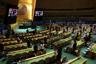 United Nations General Assembly meets during a special session to pay tribute to Britain's Queen Elizabeth II in New York