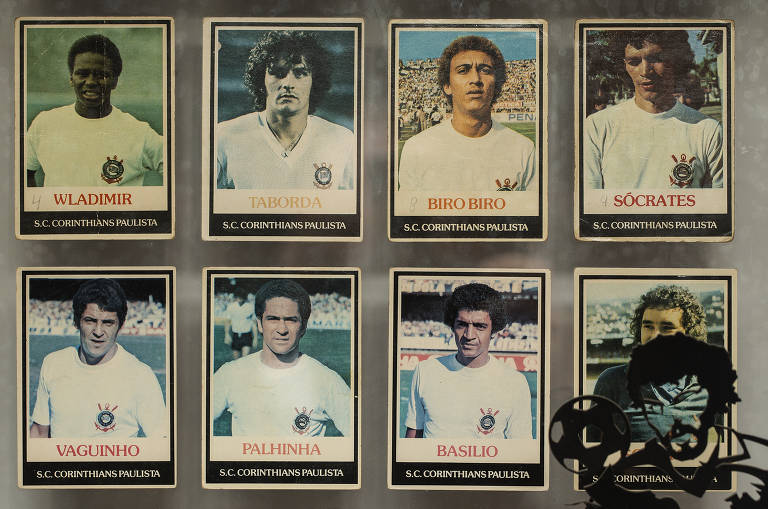 Coleção de figurinhas de Futebol Card do Corinthians.

