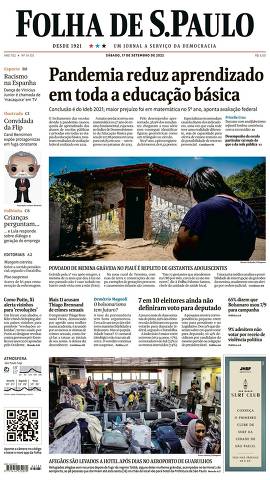 Capa da Edição Nacional da Folha