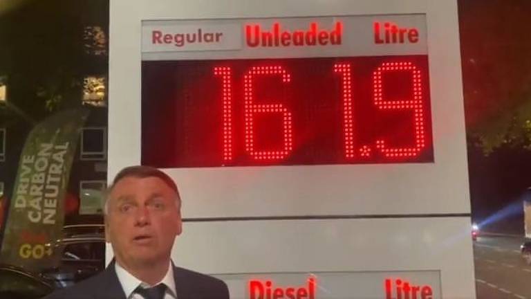 Em Londres, Bolsonaro postou vídeo dizendo que gasolina no Brasil era 'uma das mais baratas do mundo'