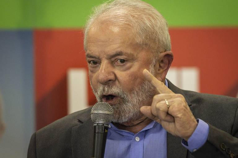 O ex-presidente Lula (PT) em evento de campanha