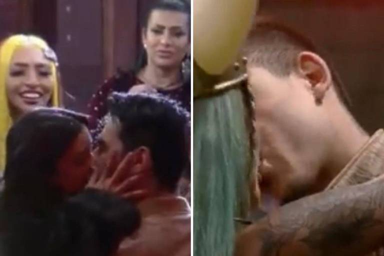 Kerline e Shay se beijam durante festa, assim como Tati Zaqui e Thomaz Costa