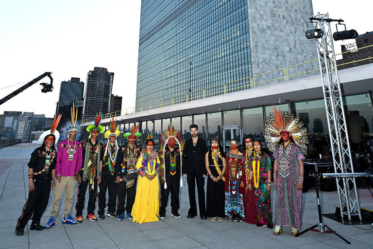 Alok e grupos indígenas ensaiam para o álbum O Futuro é Ancestral durante evento na sede das Nações Unidas (EUA)