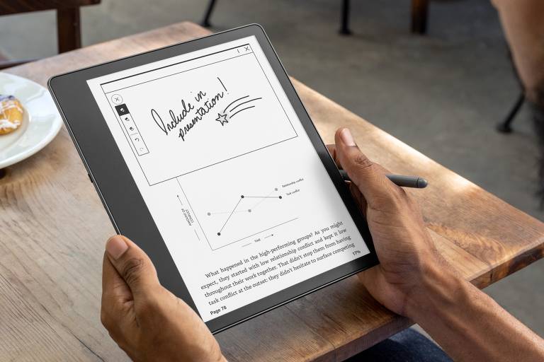 Nova versão do Kindle permite que usuário escreva anotações com uma caneta