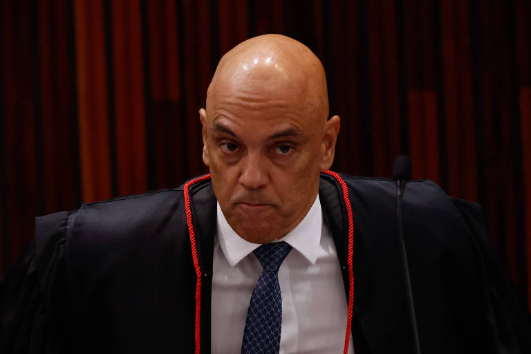 O ministro Alexandre de Moraes durante sessão no TSE (Tribunal Superior Eleitoral) 