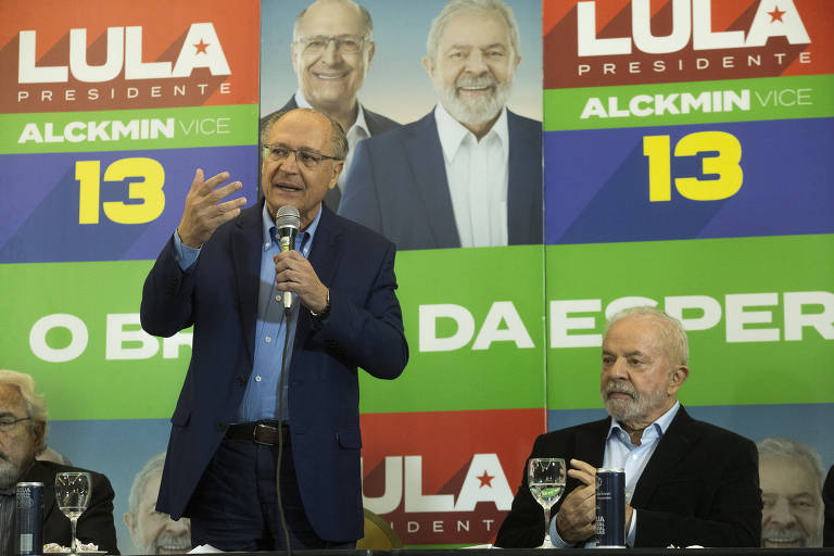 O ex-presidente Lula e o ex-governador de São Paulo, Geraldo Alckmin, da Coligação Brasil da Esperança
